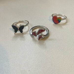 pack of 3 silver rings